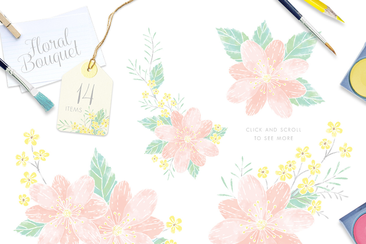 Gentle Spring Bloom & Monograms, an Illustration by Euonia Meraki (Photo 3 of 11)