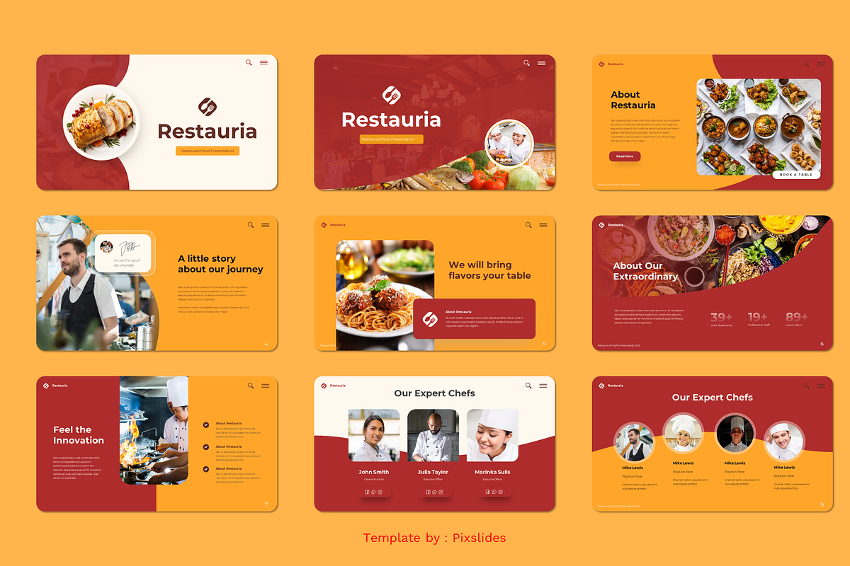 Restaurant Food Powerpoint, a Presentation Template by Pixslides (Photo 2 of 5)