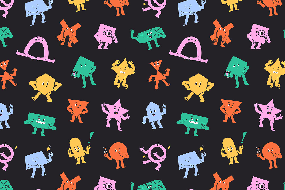 Geometric shapes set + backgrounds, an Object Illustration by PaperTrident (Photo 5 of 6)