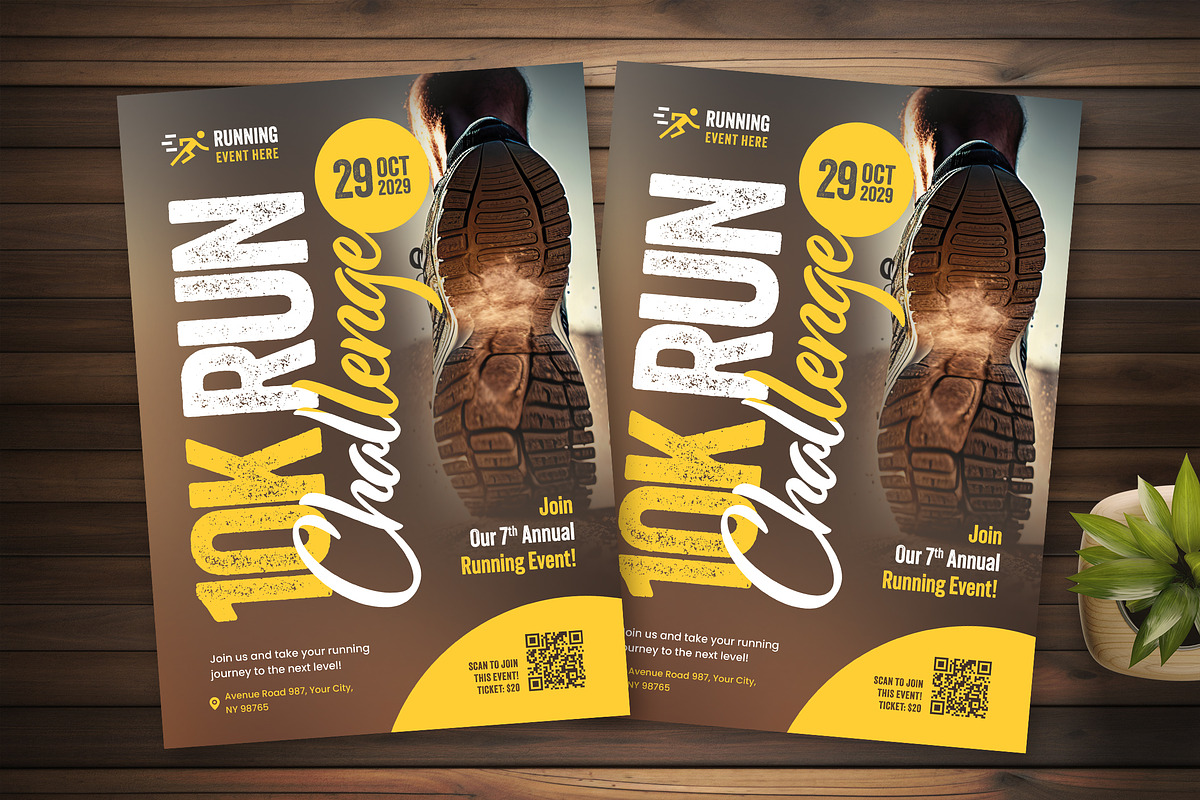 Running Challenge Flyer Template, a Flyer Template by Boostock (Photo 10 of 11)