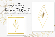 GOLD & BLACK INK BOTANICAL FLORALS, an Illustration by Wooly Pronto (Thumbnail 5 of 9)