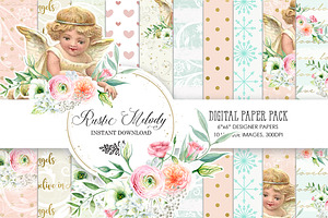 ANGEL DIGITAL PAPER PACK