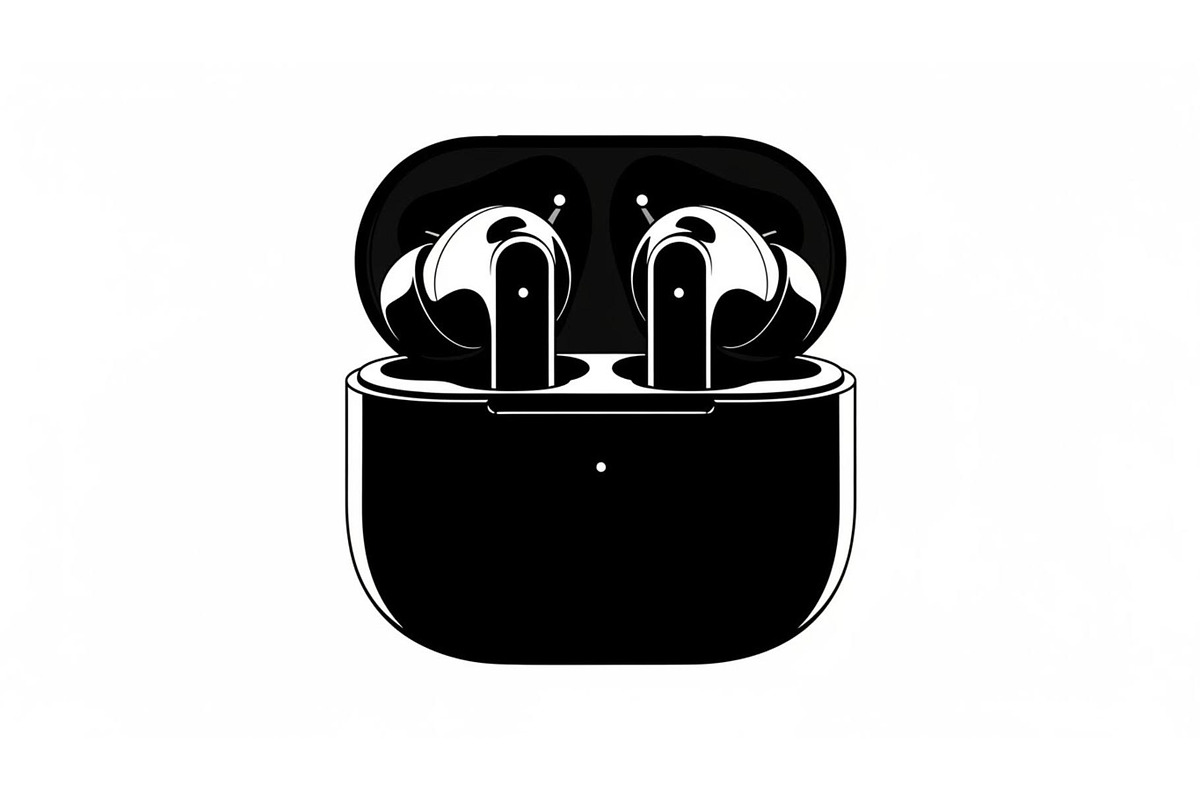 50 Wireless Earbuds Silhouette Icon, an Illustration by abu67222 (Photo 43 of 51)