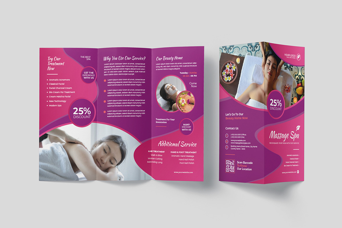 Massage Spa Trifold Brochure, a Templates & Theme by Formatika Studio (Photo 3 of 4)