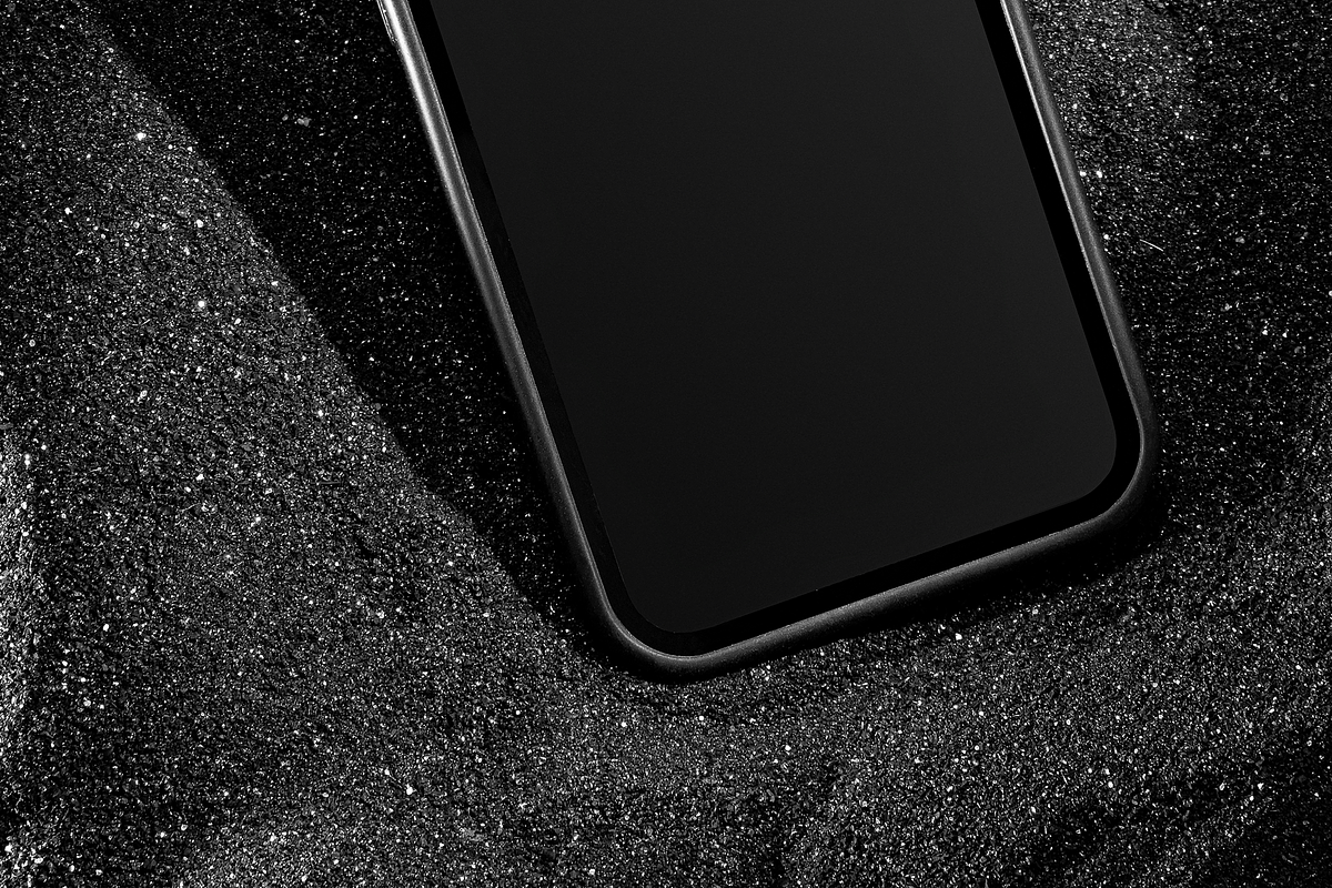 Black Sandy Iphone Mockup, an iPhone Mockup by William Hansen (Photo 3 of 5)