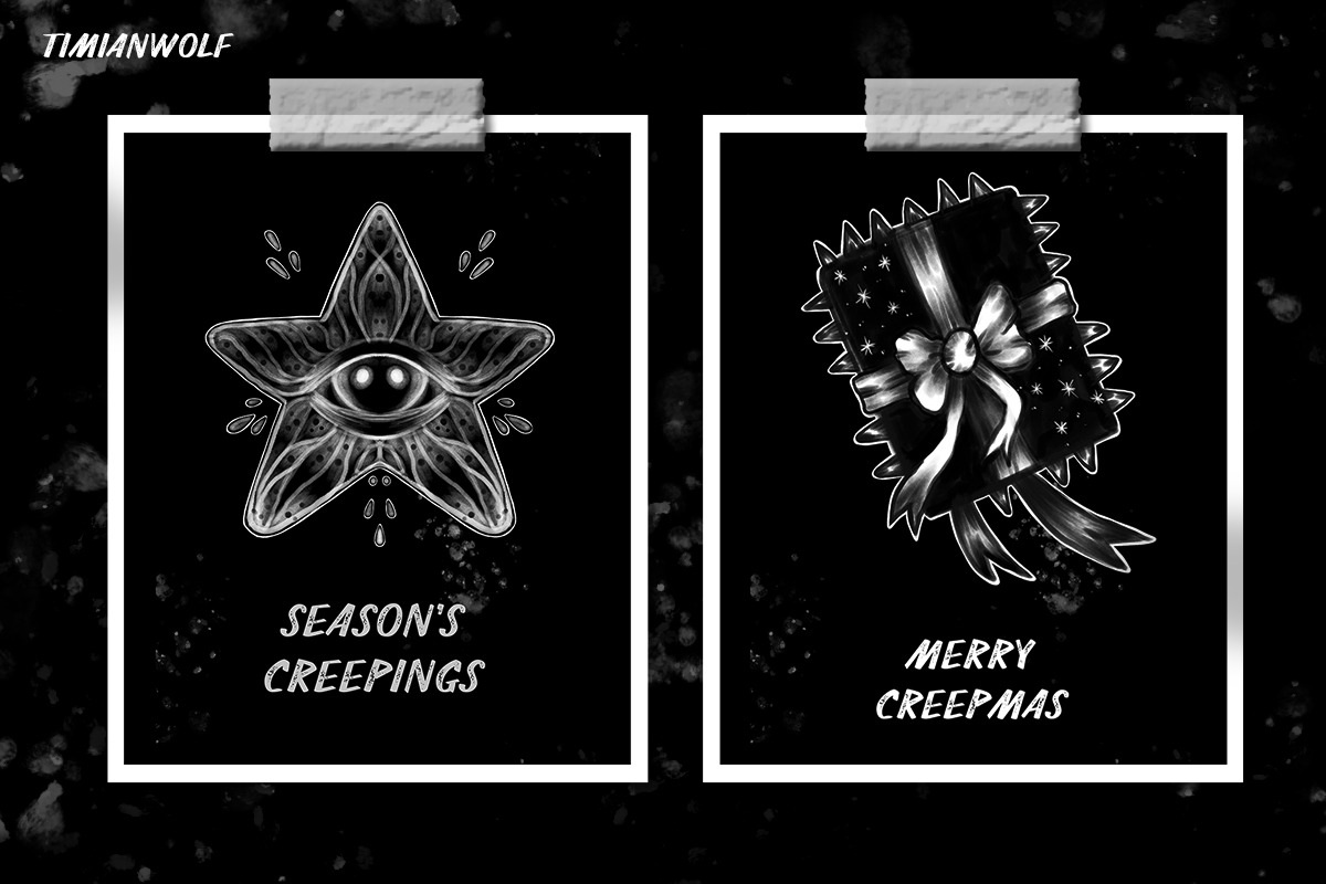 Dark Christmas - PNG and postcards, an Illustration by timianwolf (Photo 6 of 12)