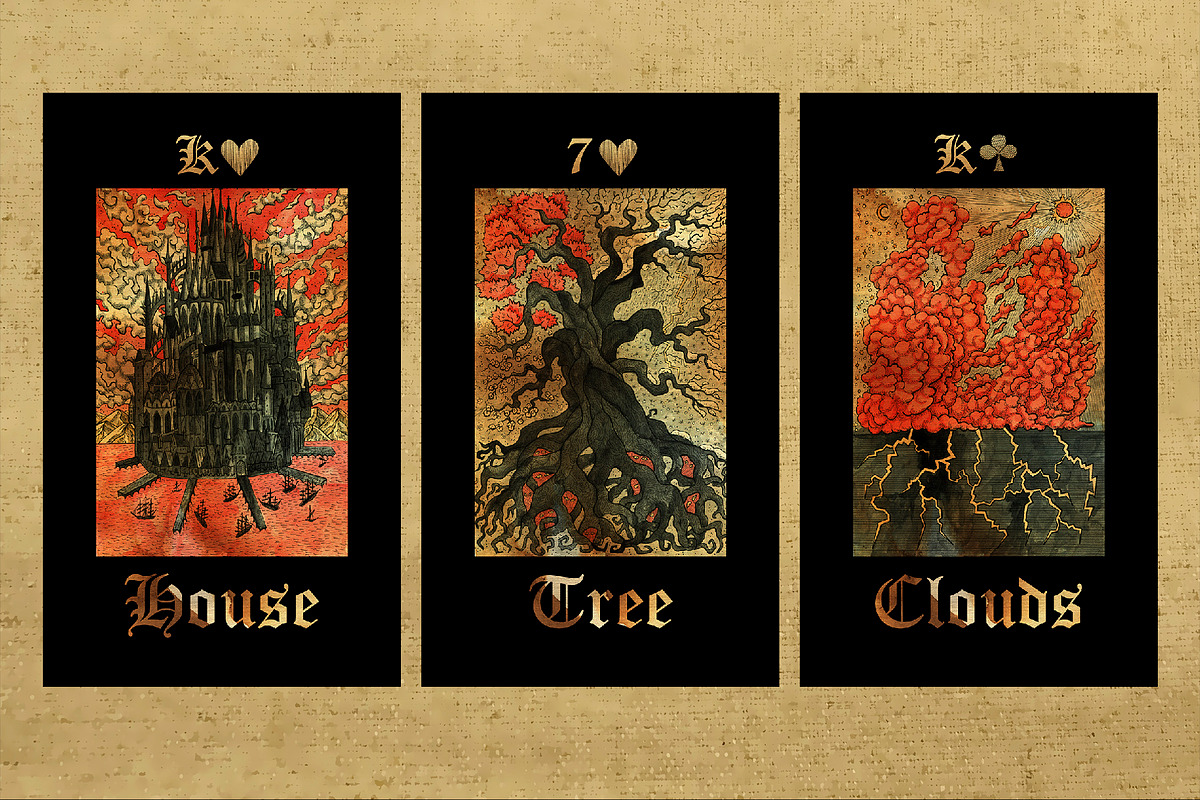 Gothic Mysteries Lenormand colorful, a Decorative Illustration by Samiramay (Photo 3 of 13)