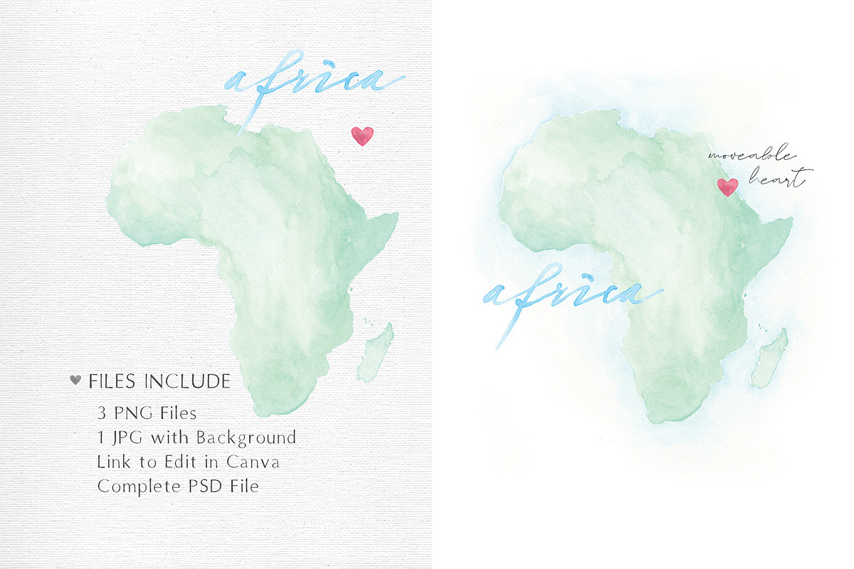 Watercolor Map of Africa, a Graphic by Beloved Paper (Photo 3 of 6)
