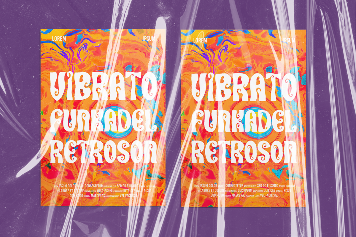 Chromafunk Display Psychedelic Font, a Font by PutraCetol Studio (Photo 2 of 5)