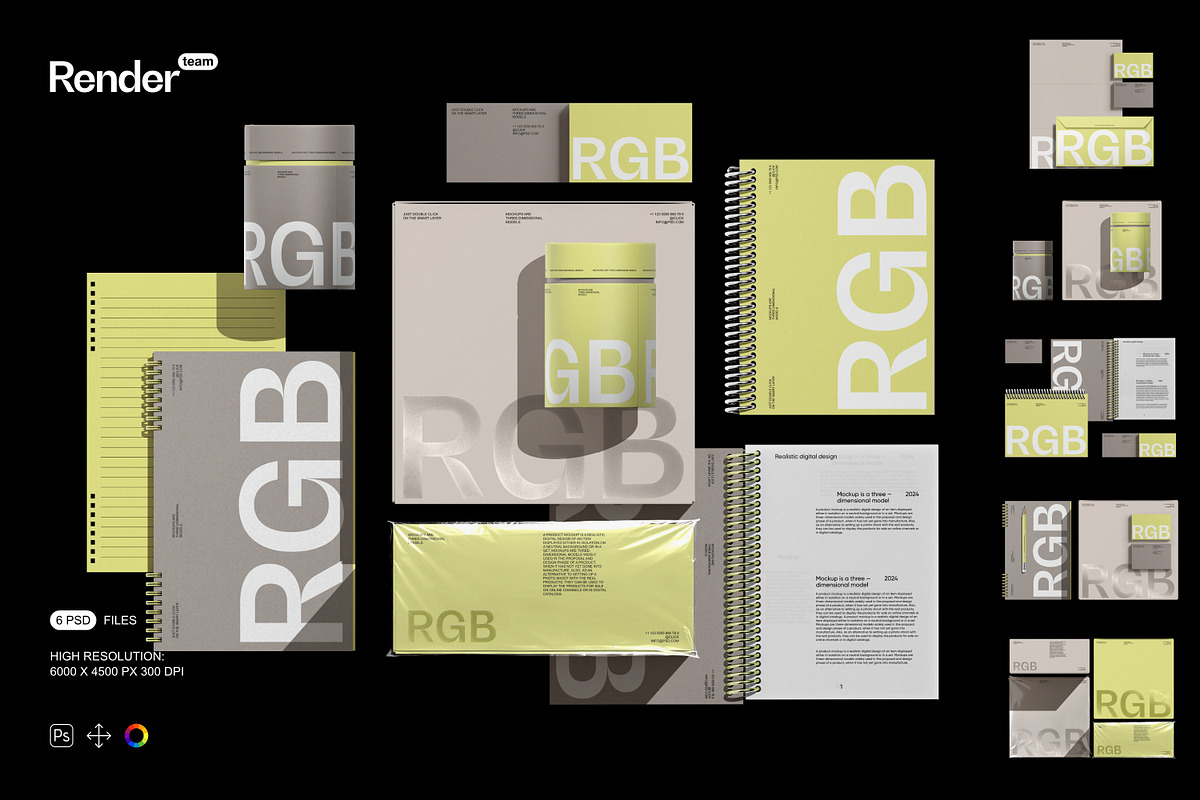 Brand Identity Mockup Set, a Product Mockup by Renderteam (Photo 1 of 15)