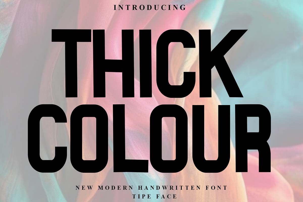 Thick Colour, a Script Font by InermediaSTUDIO (Photo 1 of 8)