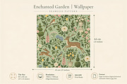 Enchanted Garden Seamless Wallpaper, a Wallpaper Graphic by by creative paper (Thumbnail 3 of 15)
