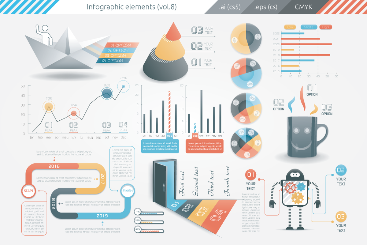Infographic Elements (v8), a Presentation Template by Infographic Paradise