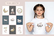 Unicorns, Moon & Rainbow, an Animal Illustration by Nadezhda Mikhailova (Thumbnail 9 of 16)
