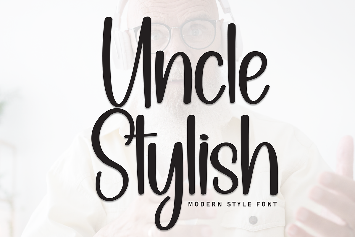 Uncle Stylish | Script Font, a Script Font by Scratchones (Photo 1 of 8)