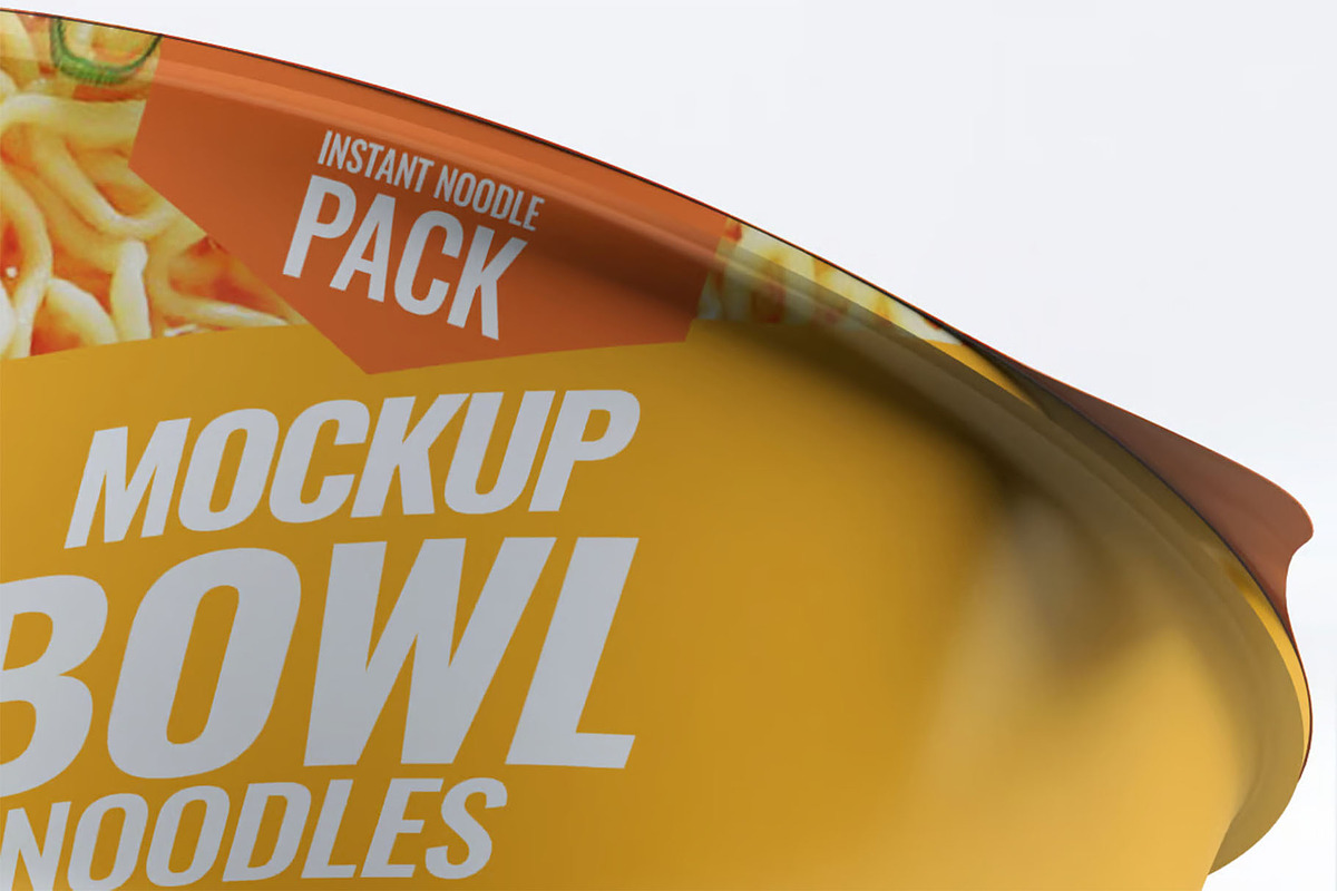 Instant Food Bowl Mock-Up, a Packaging Mockup by DesignRushMarket (Photo 6 of 6)