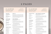 Professional Resume Template RE014, a Resume Template by Draca Design Co (Thumbnail 2 of 3)