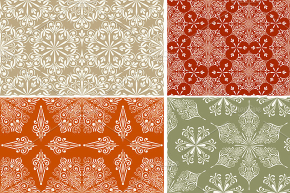 4 Vector Seamless Winter Patterns preview 2