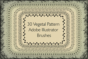 30 Vegetal Illustrator Brushes