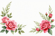 Vintage Rose Watercolor Set, an Illustration by Creativeshirt (Thumbnail 5 of 11)