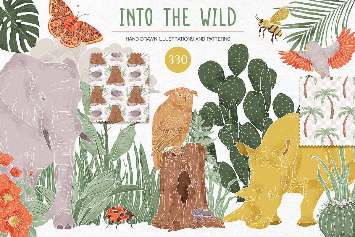 Into the Wild Collection, an Animal Illustration by GVGraphics (Photo 1 of 24)