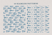 Blue Fishes, a Pattern Graphic by Anatartan Design (Thumbnail 7 of 7)