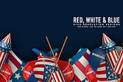 Red, White and Blue, a Pattern Graphic by Digital Art Creations (Thumbnail 4 of 6)