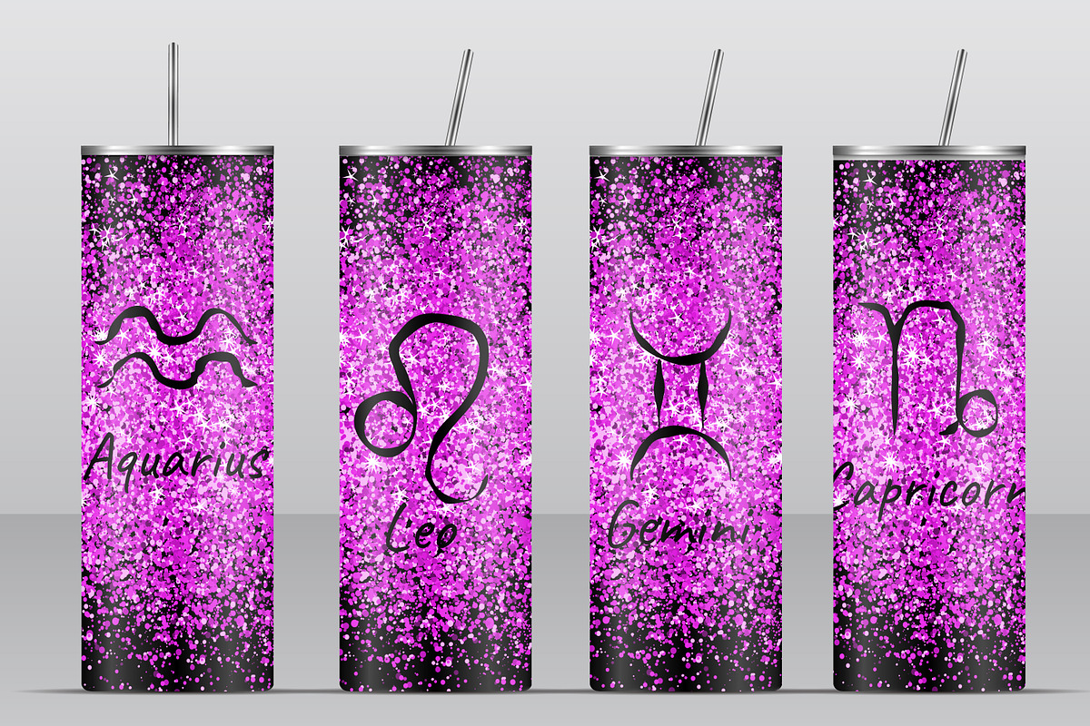 Zodiac Signs. Tumbler design., an Illustration by Kseniia_designer's shop (Photo 2 of 4)