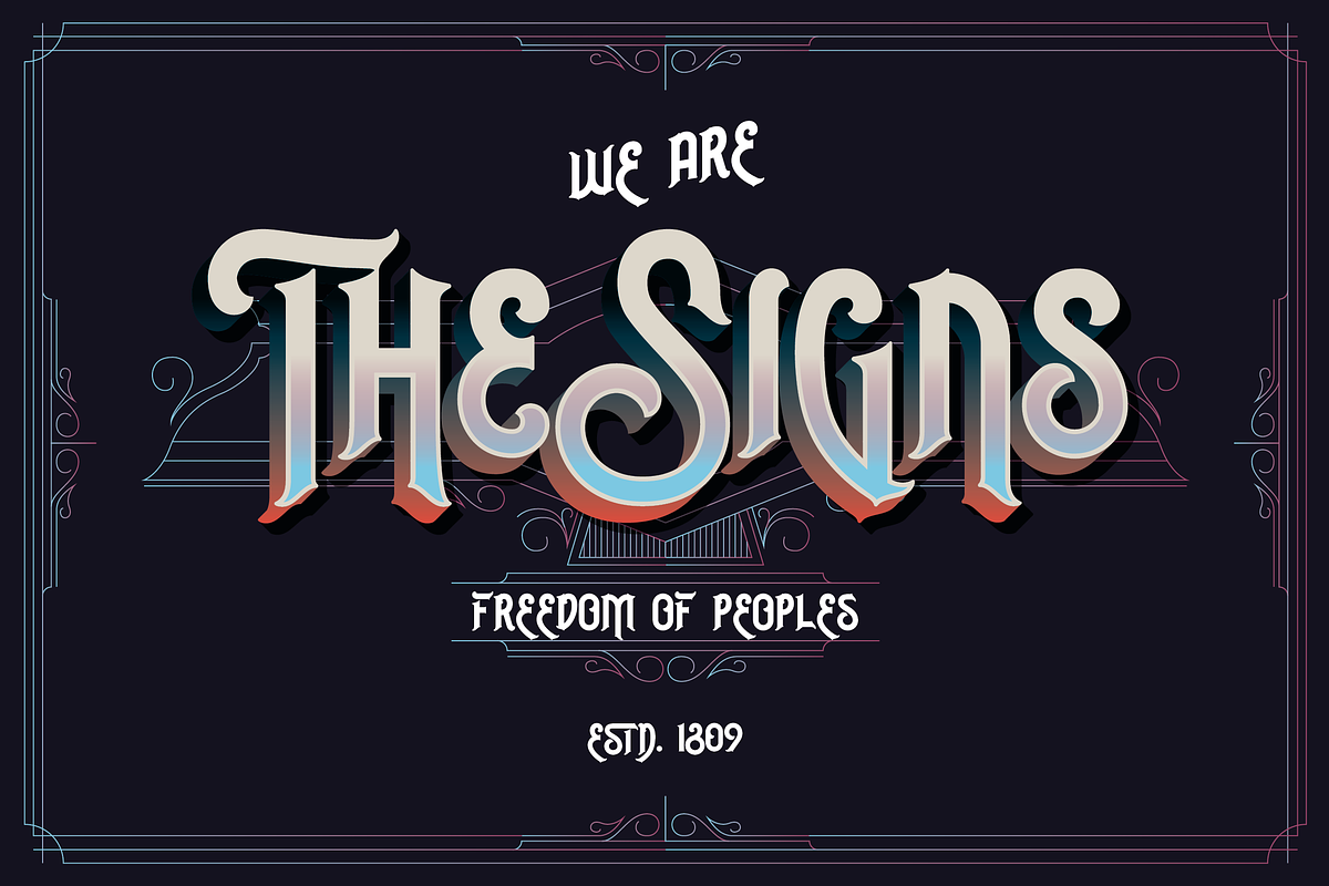 Nusantara Layered Typeface preview 5