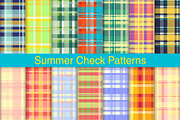#248 Summer Check Patterns, a Pattern Graphic by Plaid4You (Thumbnail 1 of 5)
