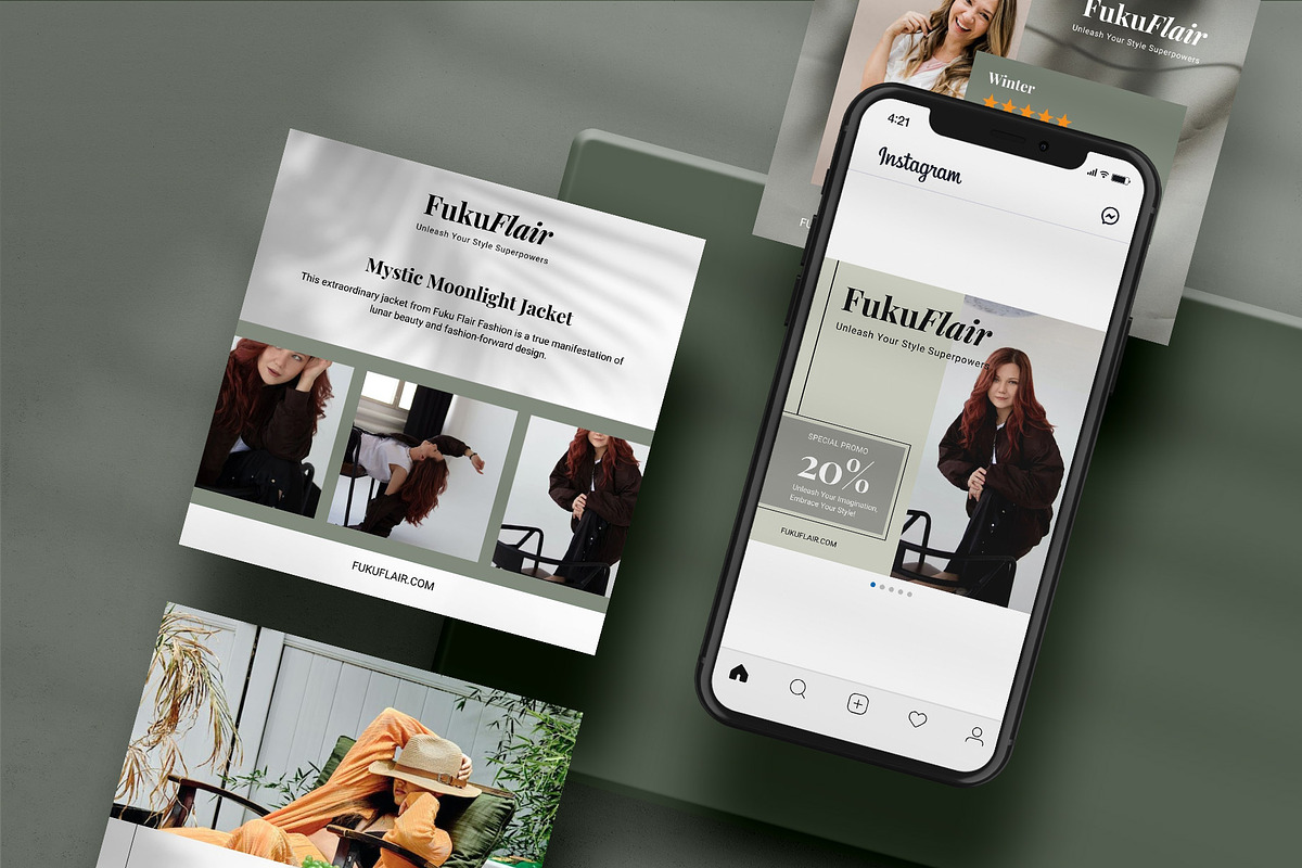 Fuku Flair | Fashion Canva Template, a Social Media Template by prajapixels (Photo 2 of 5)