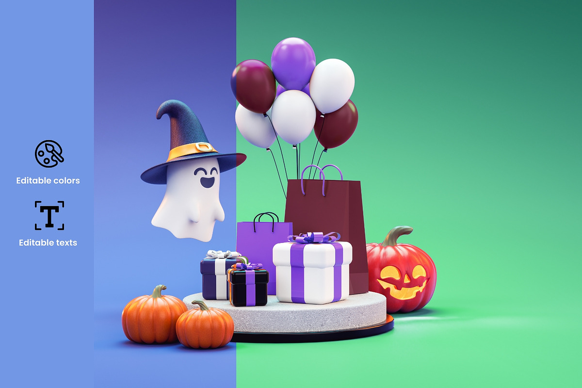 Halloween Banner Background, a Marketing Template by TandemStock (Photo 2 of 3)