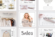 Fashion Instagram Templates, a Social Media Template by mpcprintables (Thumbnail 1 of 3)