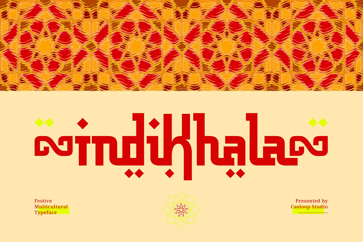Indikhala Multi-Cultural 7 Fonts, a Sans Serif Font by Casloop Studio (Photo 1 of 9)