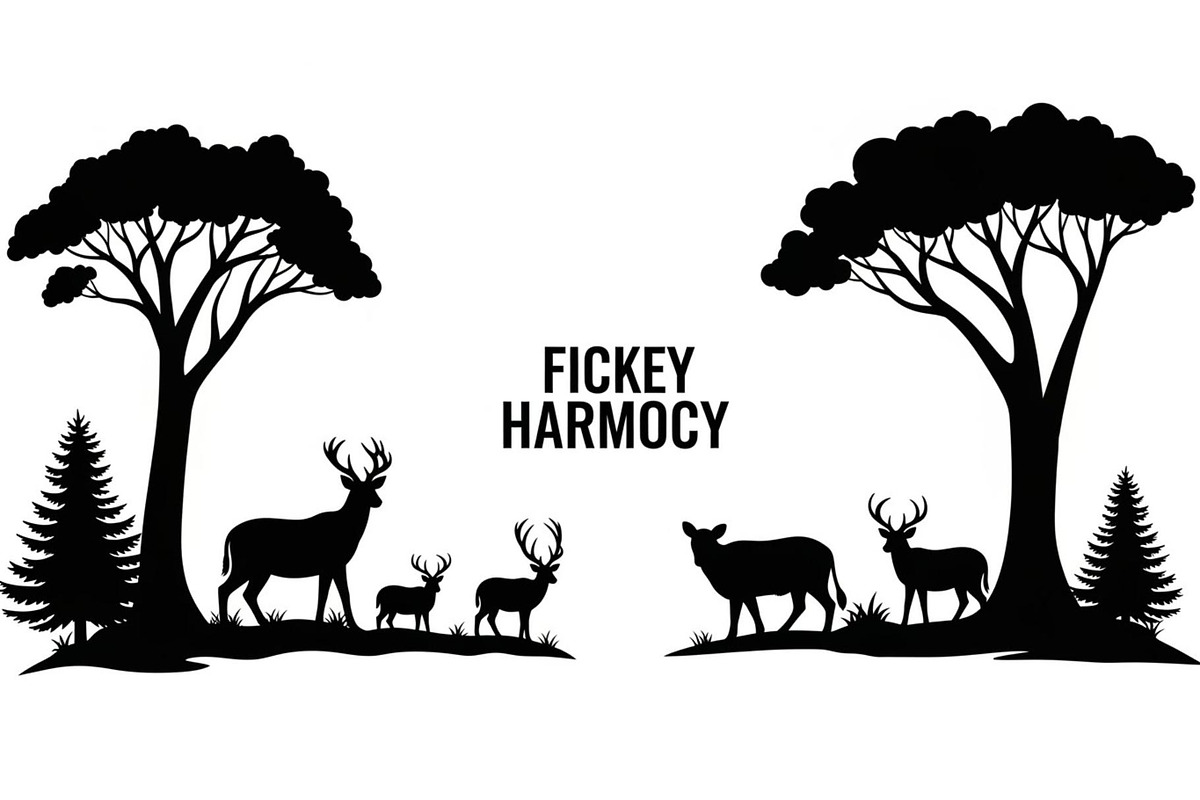 Wildlife Forest Silhouette Vector Bu, an Illustration by Designs_River (Photo 49 of 51)