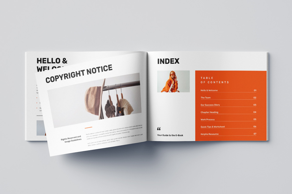 Minimalist E-Book Landscape Template, a Brochure Template by Pixelpick (Photo 2 of 9)