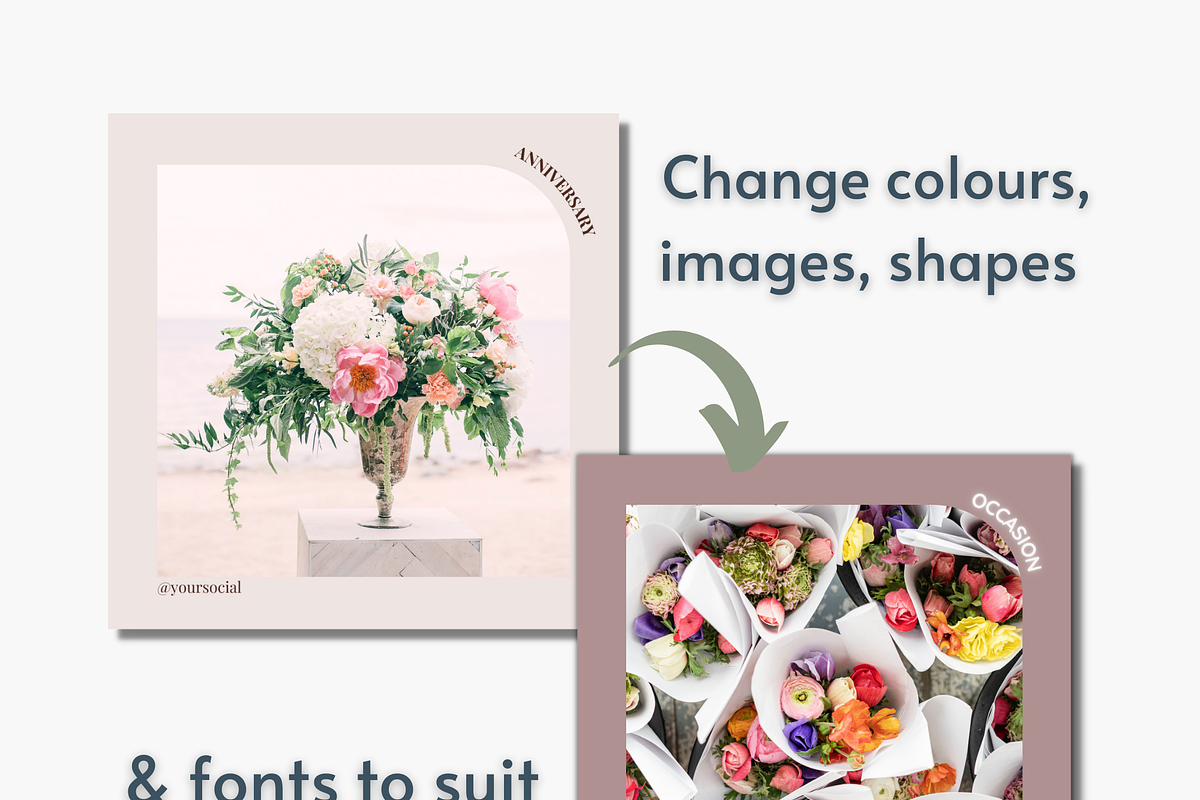 Social Media Templates for Florist, a Social Media Template by SmallMakersContent (Photo 4 of 6)