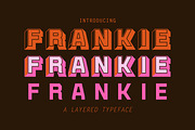 Frankie Layered, a Sans Serif Font by MarleyGrayson (Thumbnail 1 of 7)
