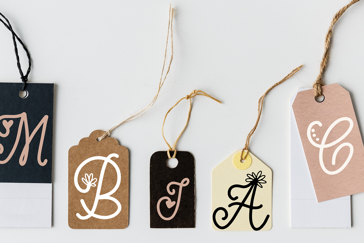 Handwritten Monogram Font - 4 Styles preview 5
