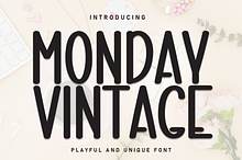 Monday Vintage | Script Font
