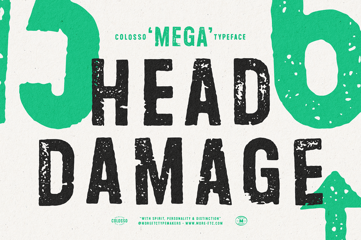 Colosso Mega Display Font, a Sans Serif Font by More Etc. Studios (Photo 7 of 13)