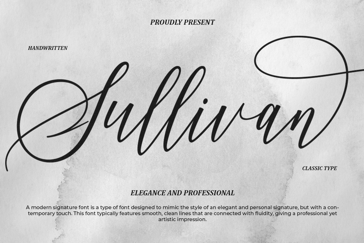 Sullivan | Semi Signature font, a Handwritten Font by Natural Ink Studio (Photo 1 of 10)