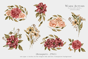 Fall Clipart Dahlia Flowers