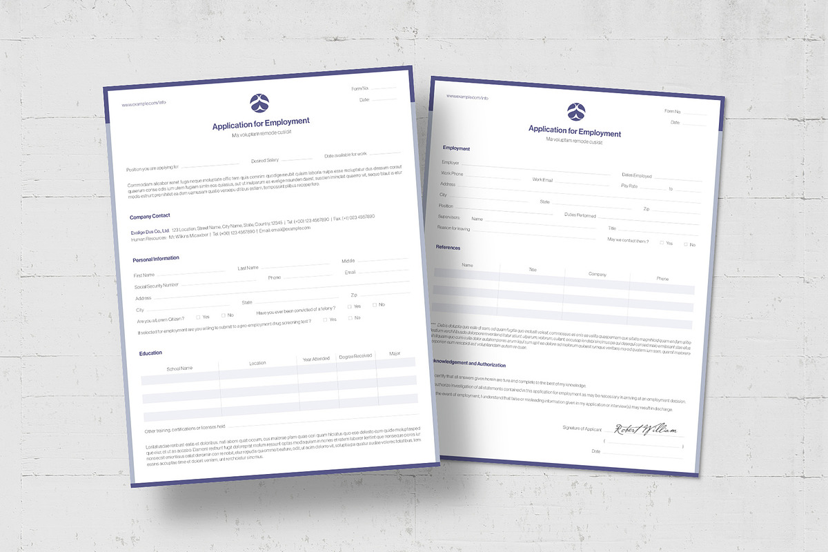 Employee Personal Information Form, a Stationery Template by BrandPacks (Photo 5 of 5)