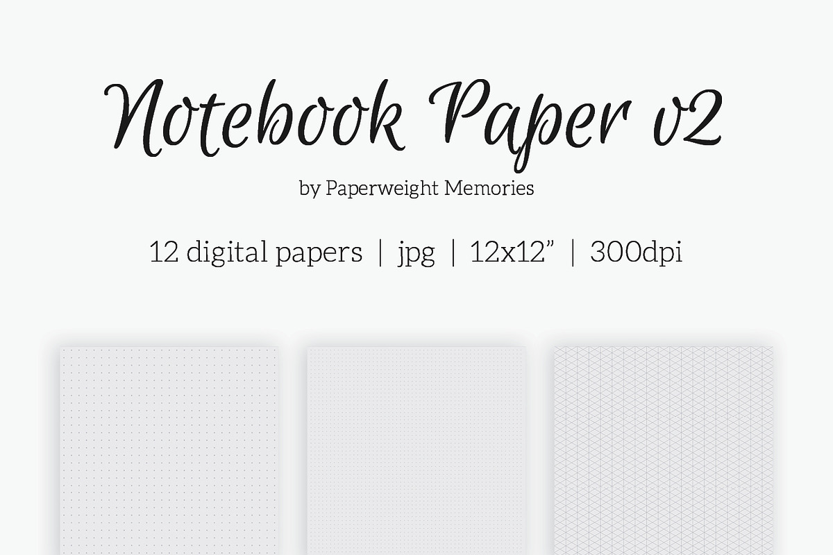 Patterned Paper - Notebook Paper v2, a Pattern Graphic by Paperweight ...