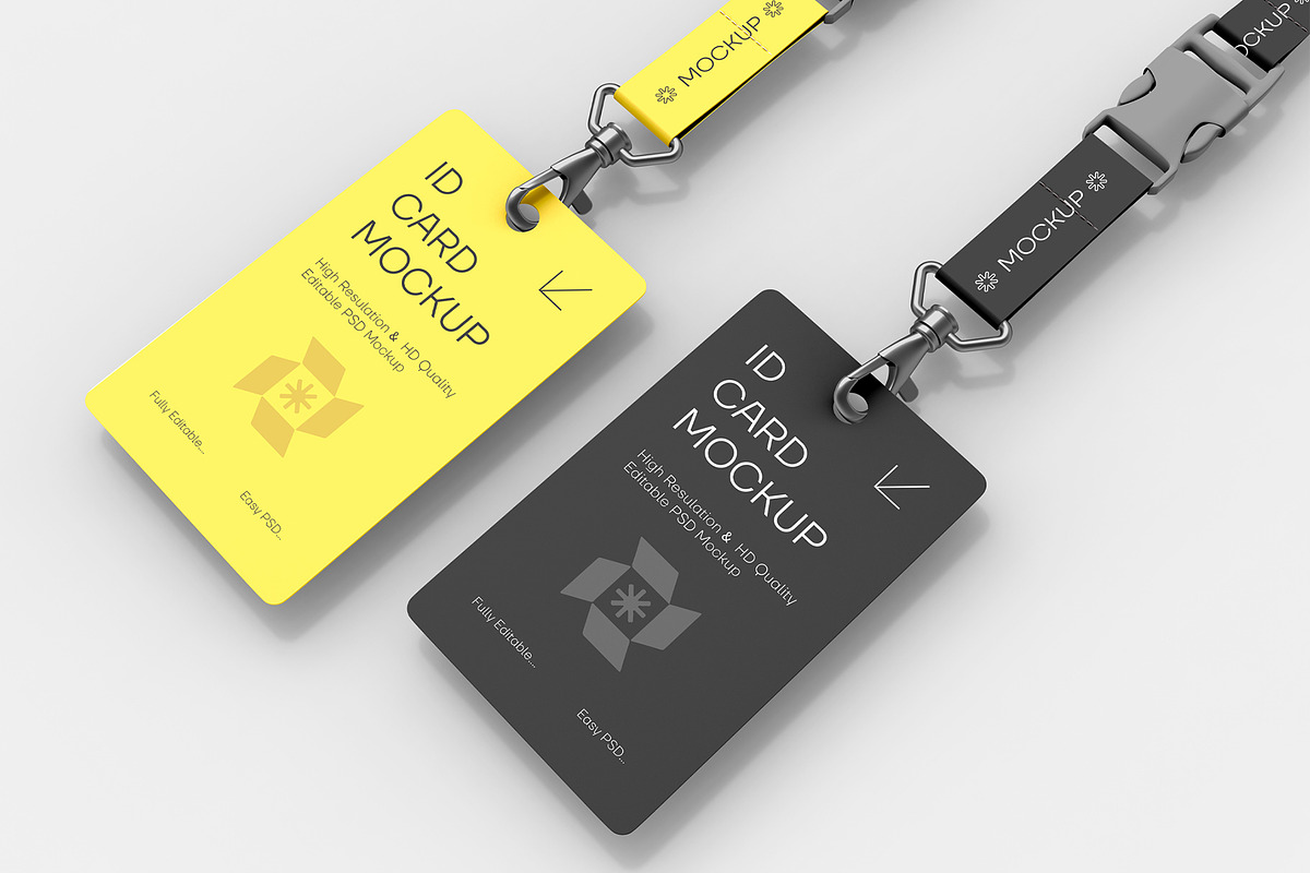 Two Hanging ID Card Mockup Set, a Product Mockup by graphypix (Photo 1 of 4)