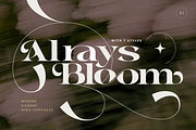 Alrays Bloom - Luxury Logo Font, a Serif Font by Nirmana Visual (Thumbnail 1 of 15)