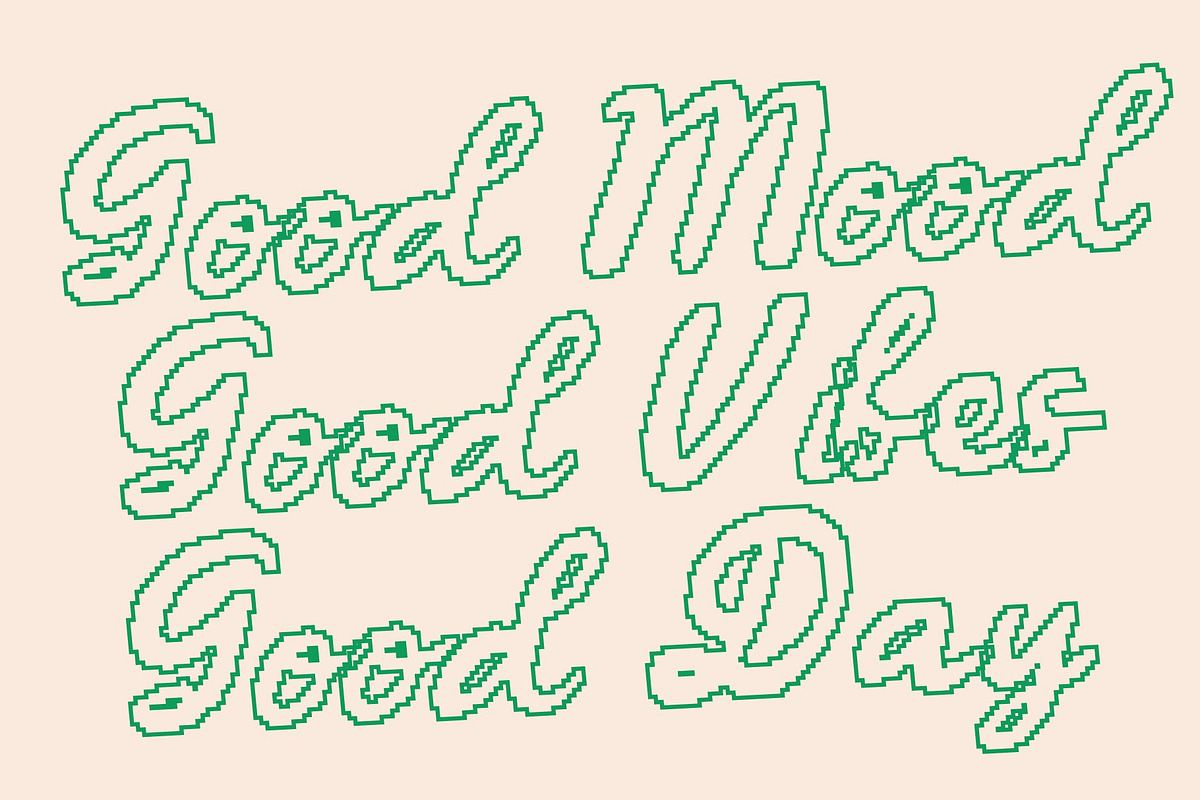 CS Camara Pixel, a Script Font by Craft Supply Co. (Photo 5 of 8)