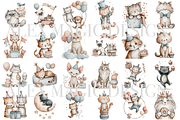 60 Cute Cat Clipart, an Animal Illustration by Pati Charm Studio (Thumbnail 2 of 9)