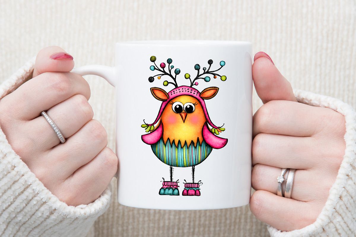 Whimsical Christmas Chick Clipart, an Illustration by Sublimation Artist (Photo 5 of 6)